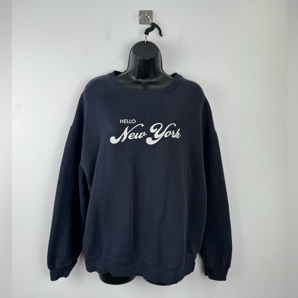 Kule Women The Oversized Hello New York‎ Sweatshirt Size XS